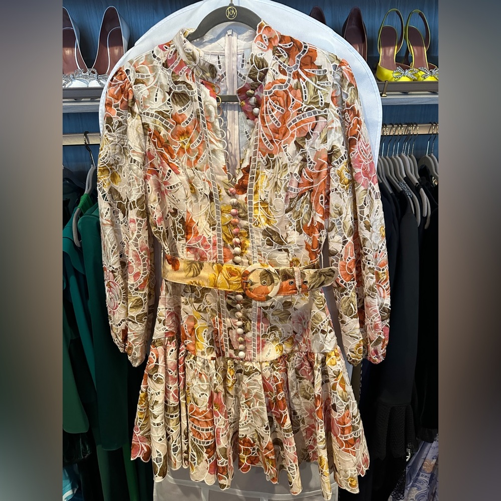 Zimmermann Multicolor Floral Long Sleeve Dress size 2 or us 6/8